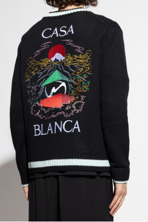 Casablanca Cardigan with logo