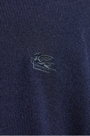 Etro Wool sweater with embroidered logo