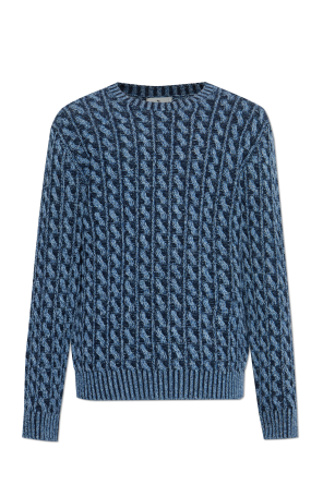 Wool sweater with a crew neck