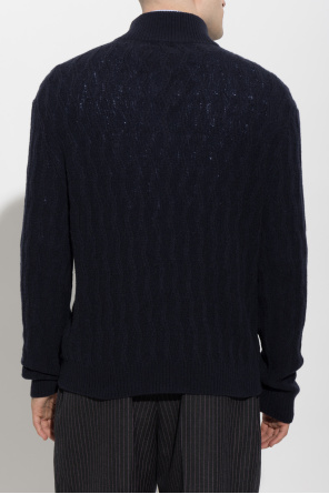 Etro Kaszmirowy sweter z wyszytym logo