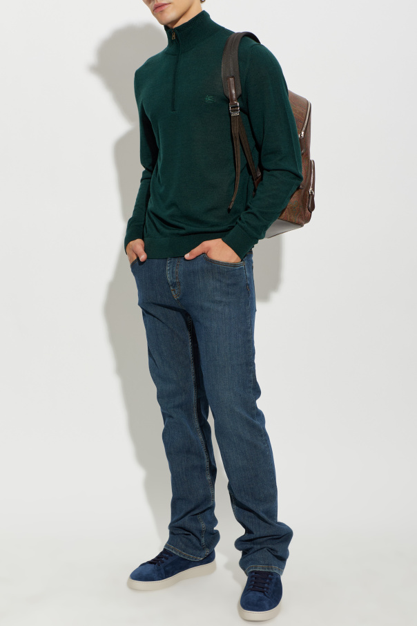 Etro Wool sweater with embroidered logo