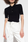 Michael Michael Kors BLACK Ribbed polo shirt