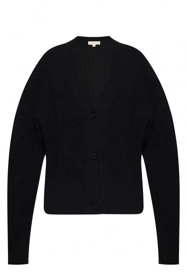 The Attico jacquard-woven velvet sweatshirt Ribbed cardigan