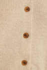 Maison Kitsuné beige Cardigan with logo