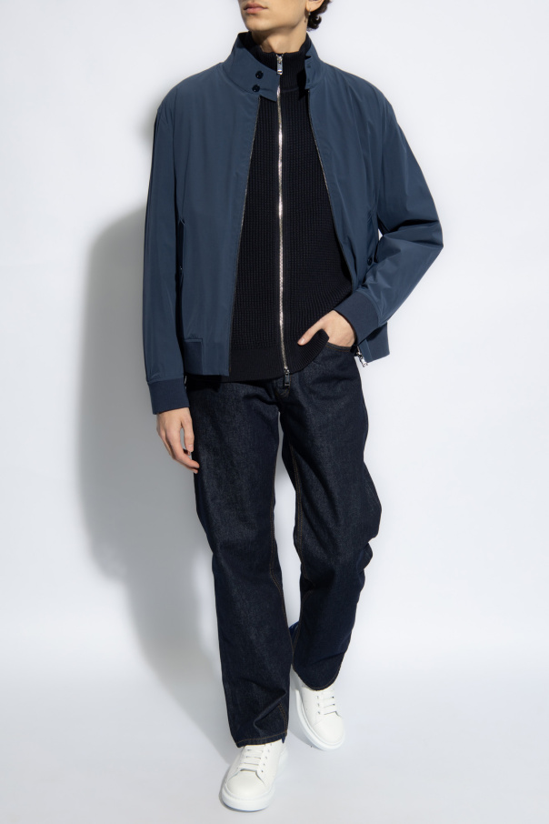 Theory Cotton cardigan with standing collar