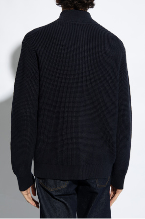 Theory Cotton cardigan with standing collar