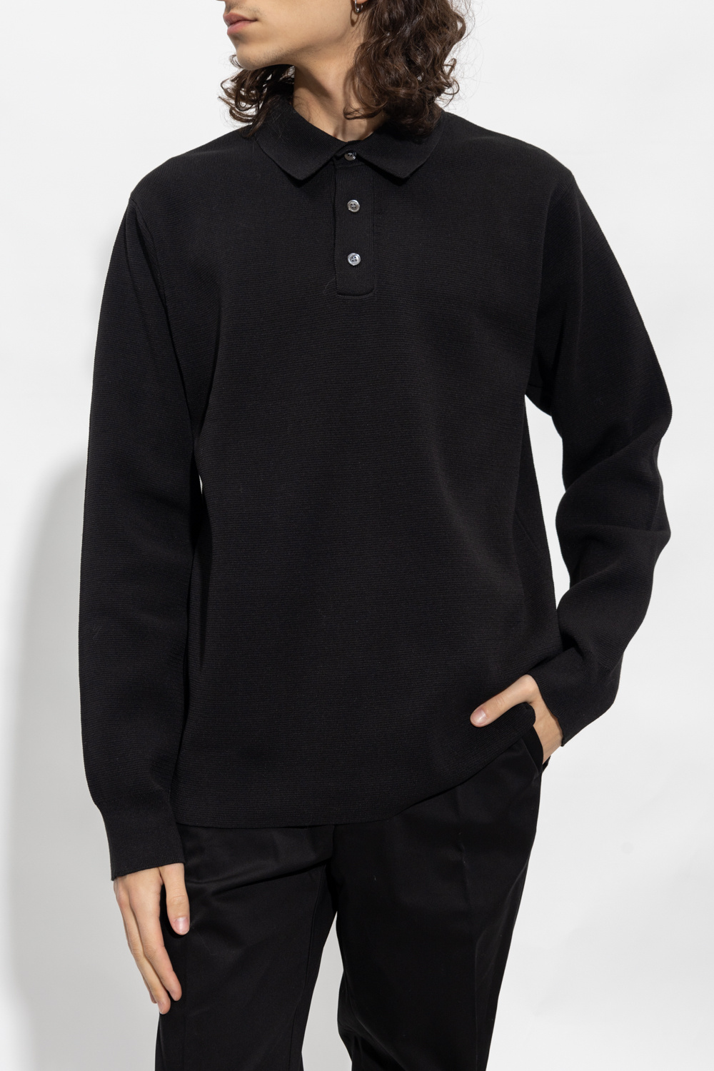 Norse Projects ‘Ruben’ long-sleeved polo Ripstop-Shorts shirt