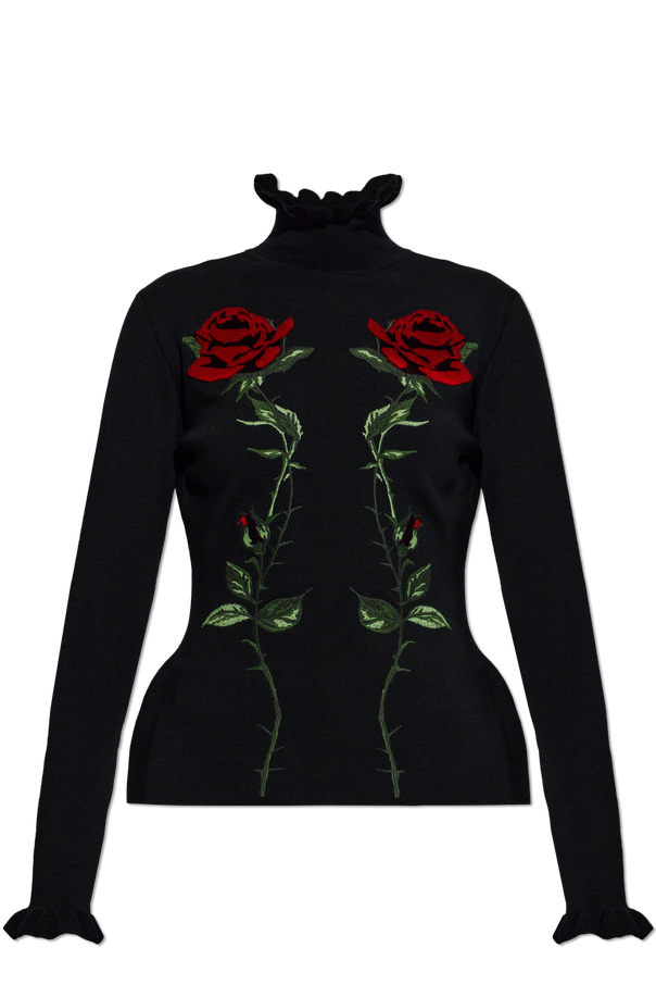 Blumarine Jersey de cuello alto con motivo floral