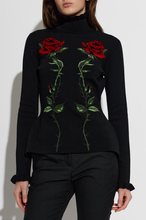 Blumarine Jersey de cuello alto con motivo floral