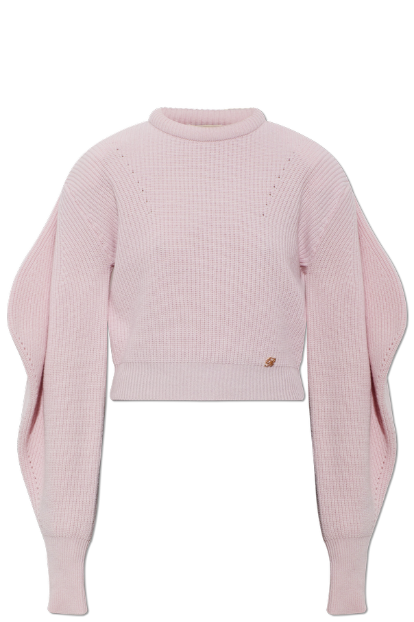 Wool sweater with shoulder pads od Blumarine
