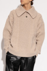 Nanushka beige ‘Batu’ sweater with funnel neck