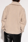 Nanushka beige ‘Batu’ sweater with funnel neck