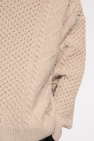 Nanushka beige ‘Batu’ sweater with funnel neck