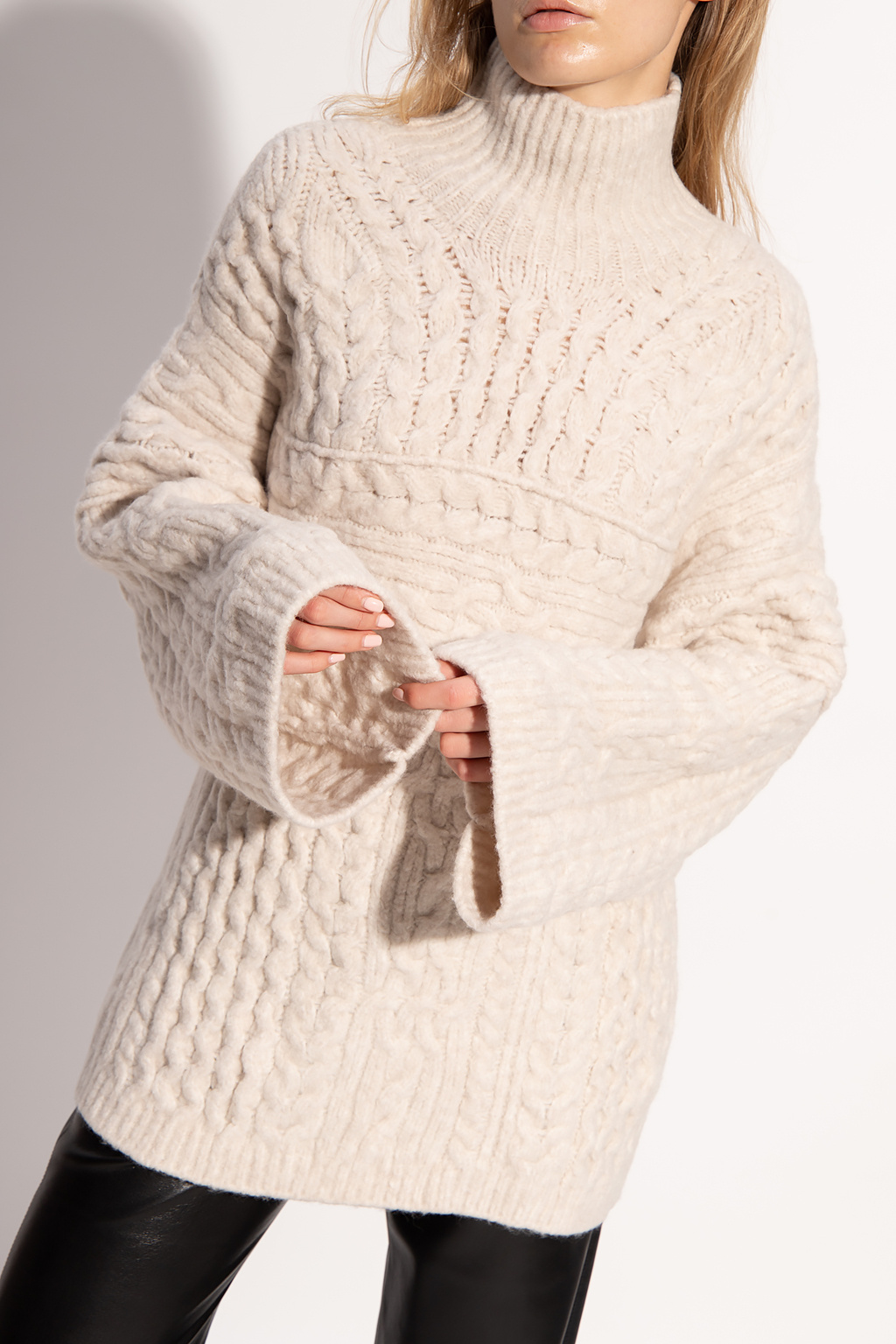 Nanushka Woven turtleneck sweater