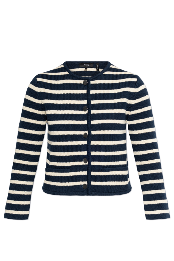 Theory Cardigan with stripe pattern