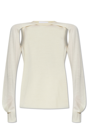 Top with detachable long sleeves