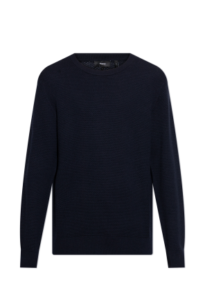 Wool sweater with crew neck