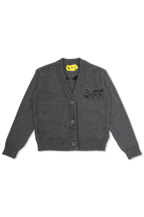 Cardigan with logo