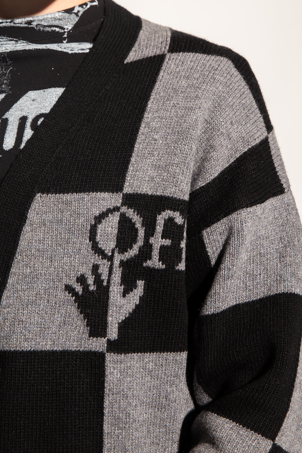 Off-White Cardigan with logo