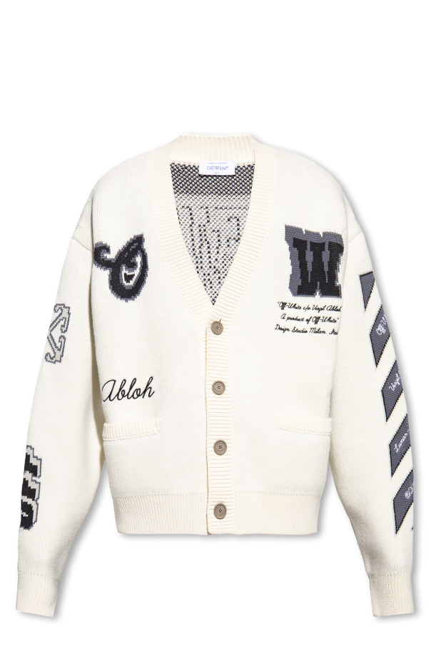 Off-White Cardigan with logo