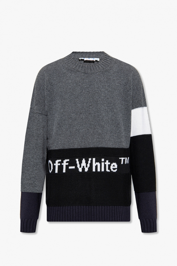 Off-White Wełniany sweter z logo