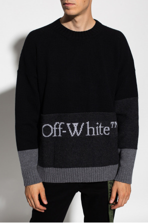 Off-White Pullover mit Perlen Schwarz