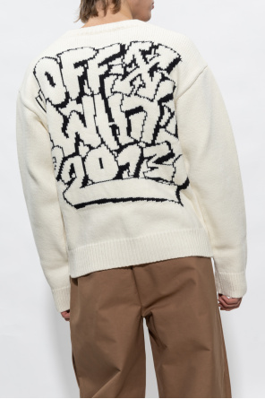 Off-White naturale sweater with logo