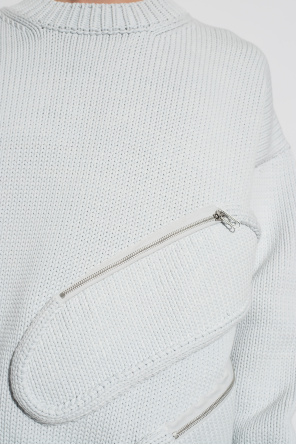 Off-White collar elastic hem shirt