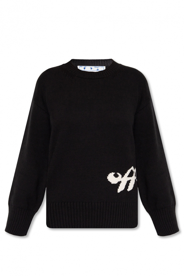 Off-White sweater corta with logo