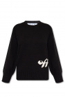 Jack & Jones Premium Hoogsluitende sweater corta met logo op de borst in marineblauw