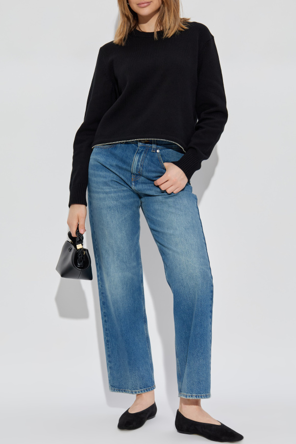 Helmut Lang Sweater with decorative zipper