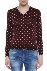 Comme des Garçons Play BURGUNDY Polka dot sweater