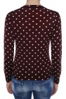 Comme des Garçons Play BURGUNDY Polka dot sweater