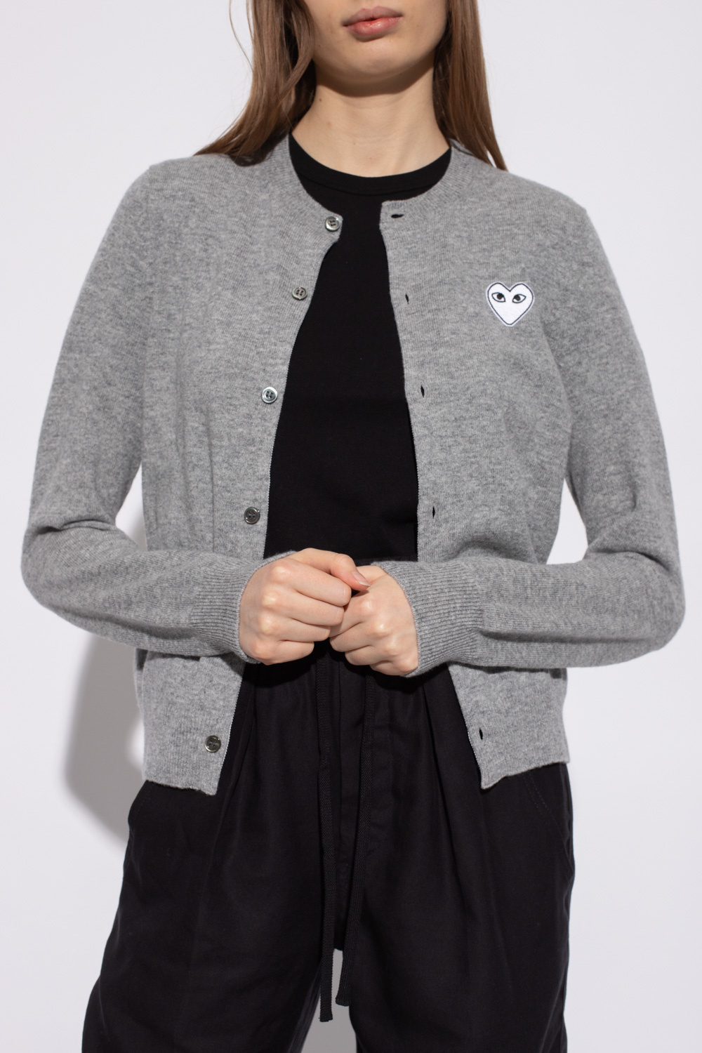 Robe Sportswear Grise à Capuche Wool cardigan