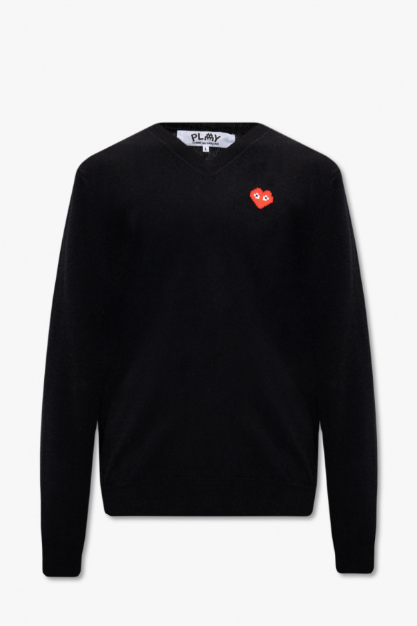 Comme des Garçons Play Wool sweater set with logo