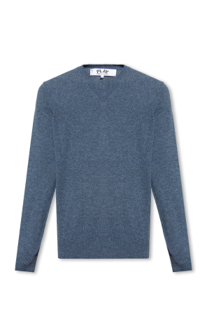 Wełniany sweter z logo od Comme des Garçons Play