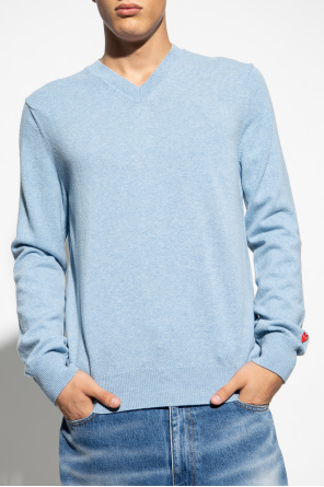 Comme des Garçons Play Wool sweater zipped with logo