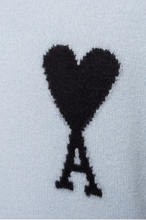 Louis Vuitton [Japan Only] Intarsia Heart Turtleneck, White, XXL