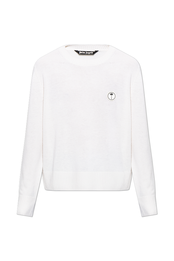 Wool sweater with embroidered logo od Palm Angels