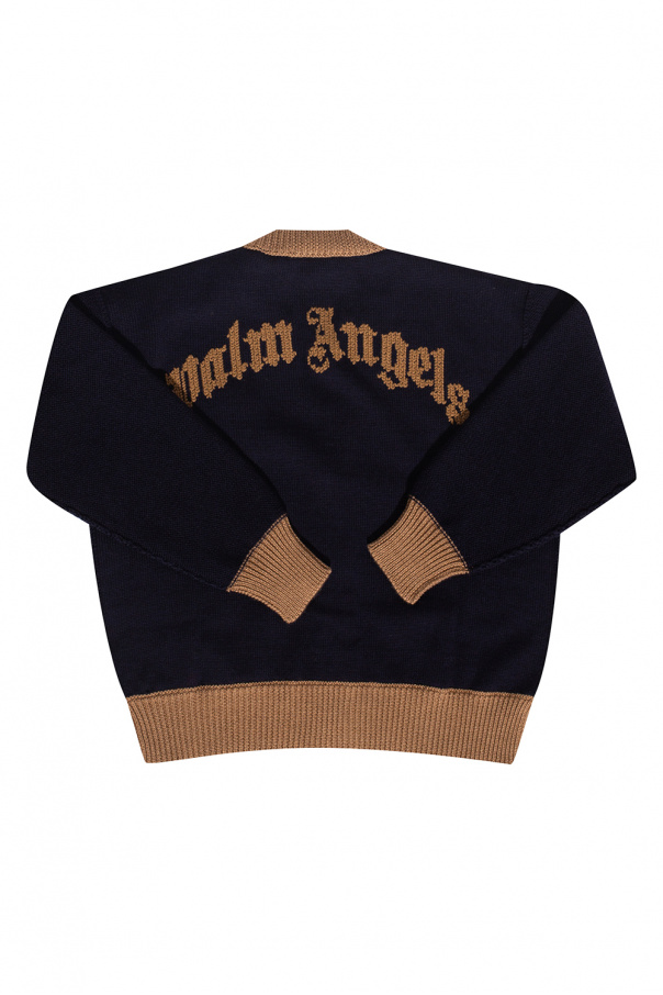 Palm Angels Kids Cardigan with logo