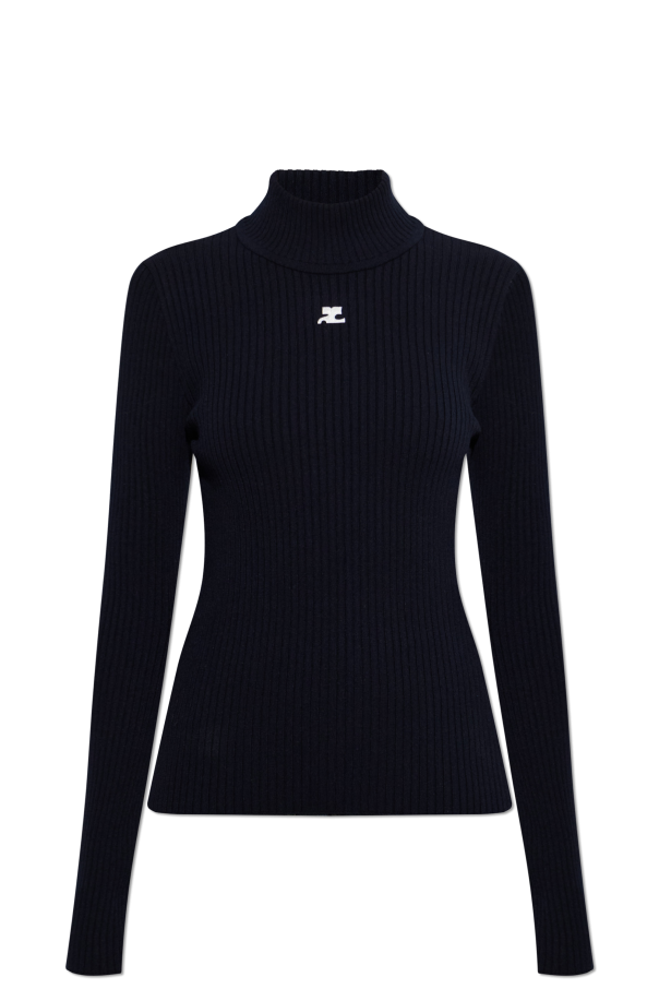 Ribbed turtleneck top od Courrèges