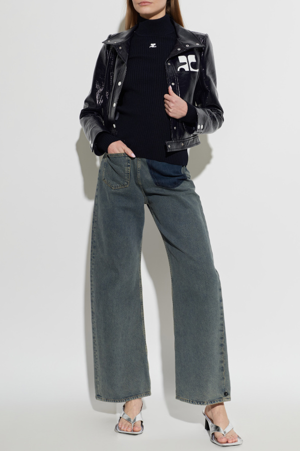 Courrèges Ribbed turtleneck top