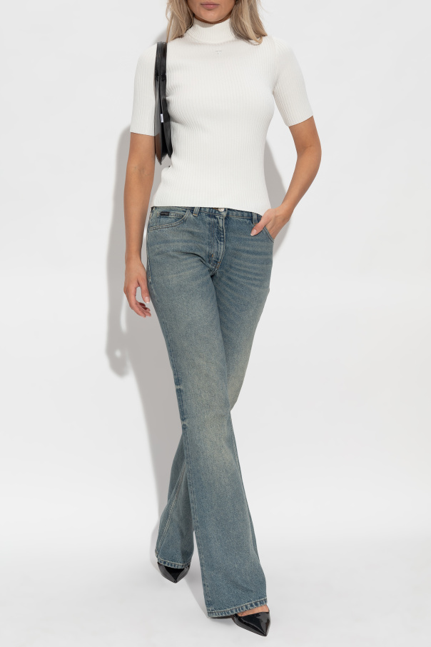 Courrèges Top with a stand-up collar