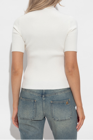Courrèges Top with a stand-up collar