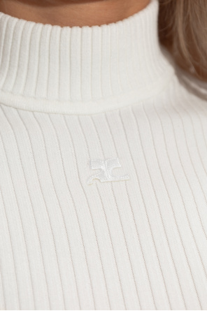 Courrèges Top with a stand-up collar