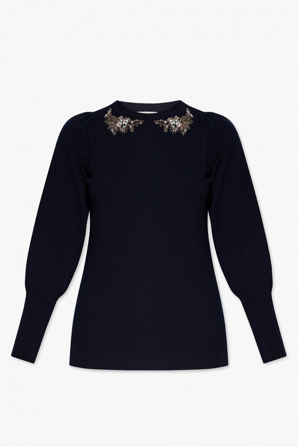 Erdem ‘Colleen’ wool neck sweater