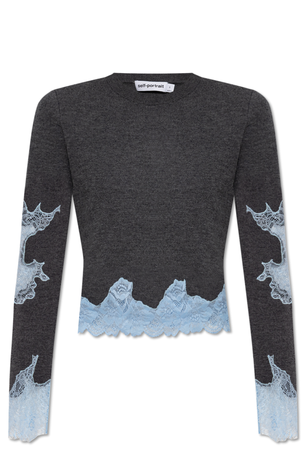 Sweater with lace inserts, zdjęcie 1 Sweater with lace inserts od Self-Portrait