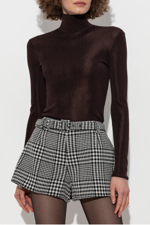 Self-Portrait Leicht transparenter Rollkragenpullover