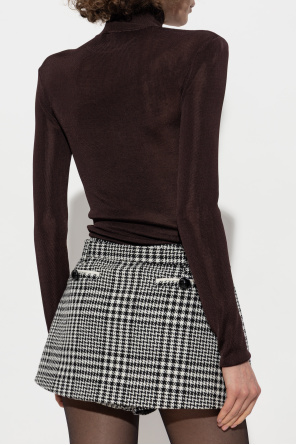 Self-Portrait Leicht transparenter Rollkragenpullover