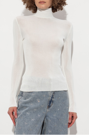 Self-Portrait Leicht transparenter Rollkragenpullover